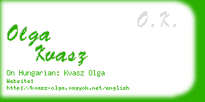 olga kvasz business card